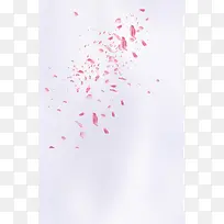 春季桃花节简约海报背景
