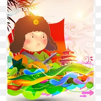 雷锋月海报背景素材