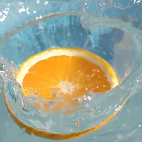 水中橙子背景