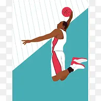 青少年俱乐部篮球培训招募学员海报背景模板