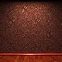 典雅褐色墙纸地板背景