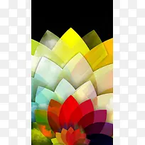 抽象彩色花瓣H5背景