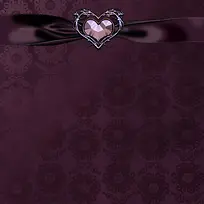 紫色高贵简约心形水晶花纹背景