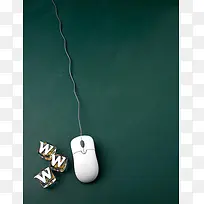 鼠标互联网墨绿色背景