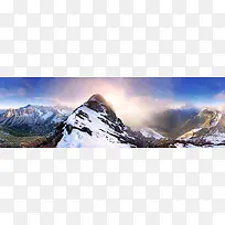 雪山海报背景
