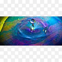 炫彩质感水珠水纹背景图
