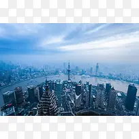 上海陆家嘴城市景色高清摄影图片