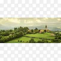 唯美欧式庄园葡萄酒banner