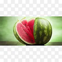 绿色夏日清爽西瓜