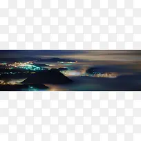 城市夜景商务大气banner壁纸