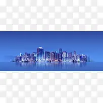 现代城市建筑景色网页banner