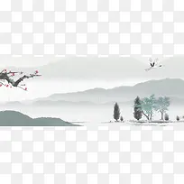 冬季文艺小清新山脉banner