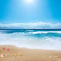 夏日沙滩背景