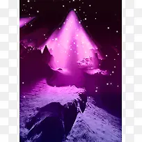 紫色梦幻海报背景素材