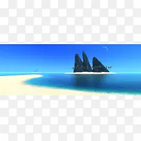 唯美海边风景海报