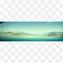 水墨背景banner