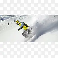 极限运动滑雪背景