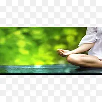 女人节瑜伽清新海报背景