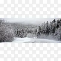 大气黑白冬季雪景海报背景图