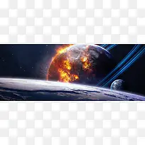 星空宇宙背景海报