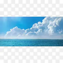 大海摄影风景蓝色旅游海报背景