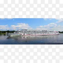 俄罗斯伏尔加河旅游背景图片
