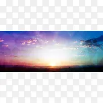 天空 夕阳 晚霞