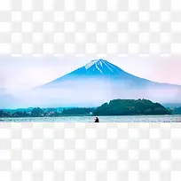 富士山背景海报