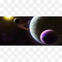 宇宙中的星球背景