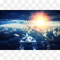 腾空的鱼