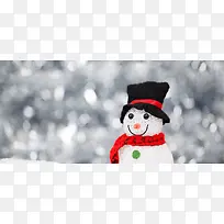 摄影雪中的雪人