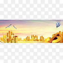 大气地产金融金色质感背景