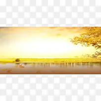秋天风景背景banner