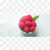 文艺清新美味树莓蔓越莓覆盆子背景