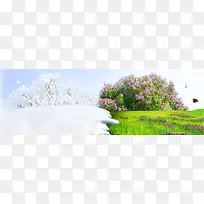 创意春冬交际海报背景