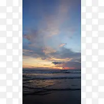 海边夕阳海景H5背景