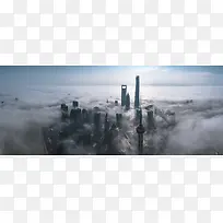 初醒的城市背景素材