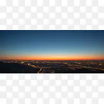 城市黄昏banner背景