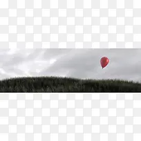 摄影气球与草地背景