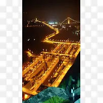 三峡大坝夜景素材