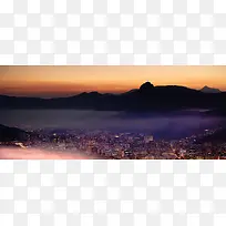 郊外夜景背景