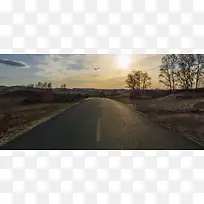 大气唯美马路延伸背景图