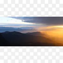日出山顶背景图