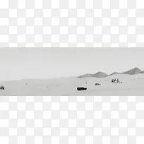 雪原小车灰白黑色低沉摄影背景图