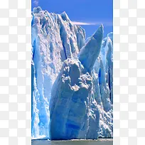 大气炫酷蓝色冰山H5背景