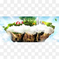 绿色创意节能环保背景