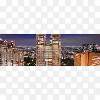 写字楼夜景背景