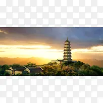 夕阳背景