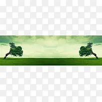 淘宝环保banner背景图