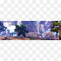 紫色梦幻场景